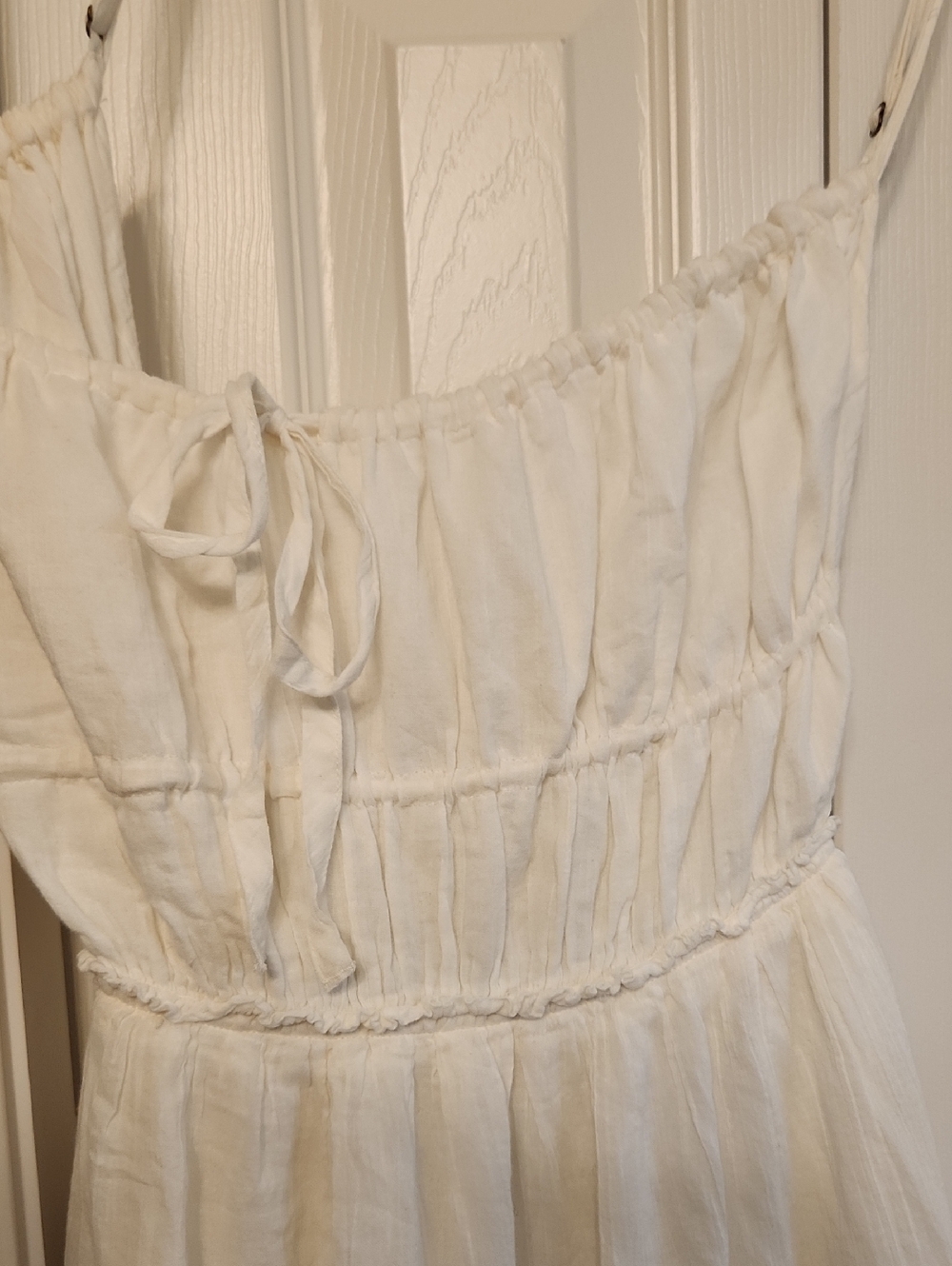 Free People Taking Sides Tiered Cotton Maxi Dress Size L - Picture 6 of 15